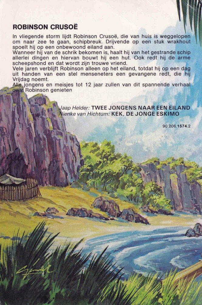 Robinson Crusoë / Kluitman kinderpockets / 1574 achterkant