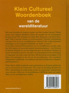 Klein cultureel woordenboek van de wereldliteratuur achterkant