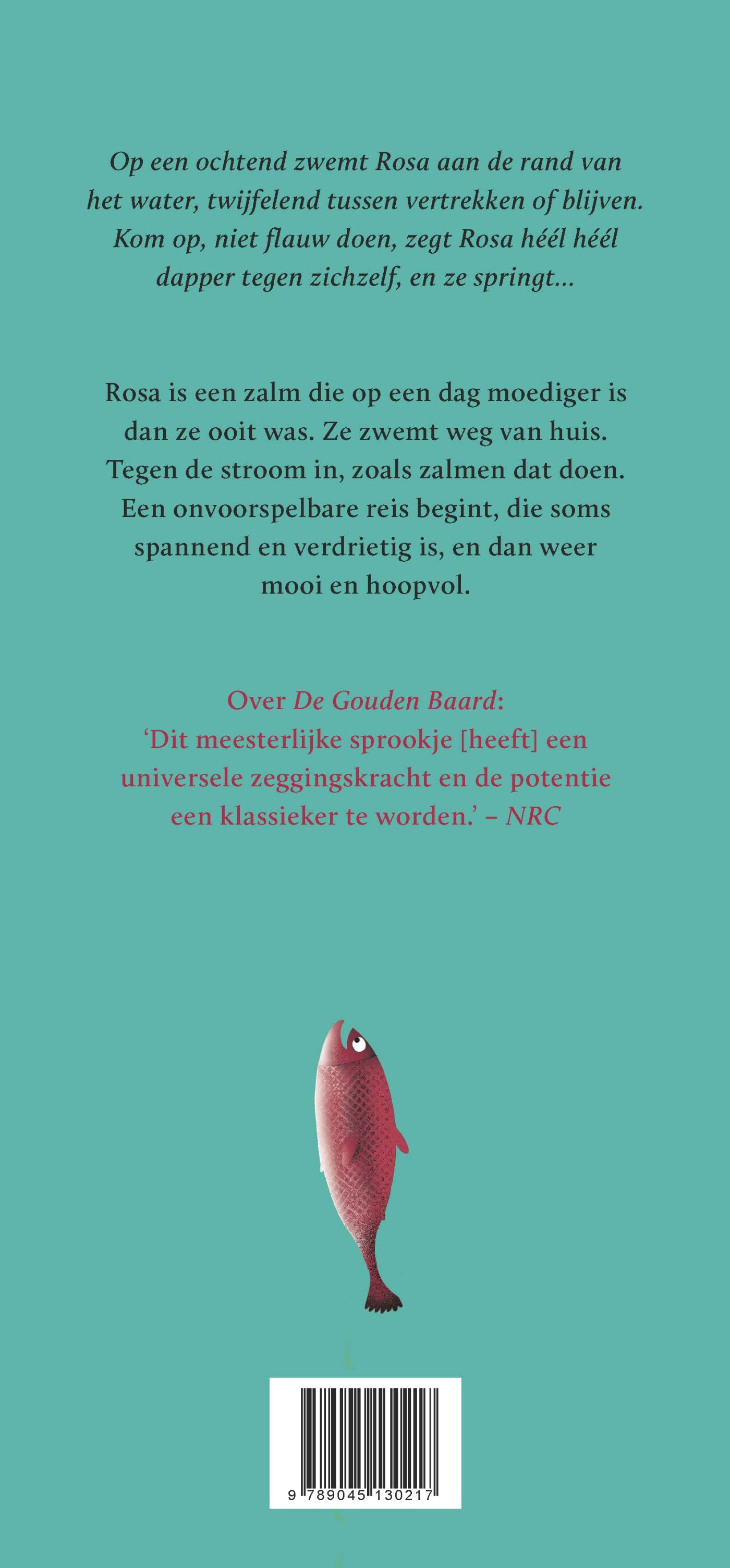 Rosa, de héél héél dappere zalm achterkant