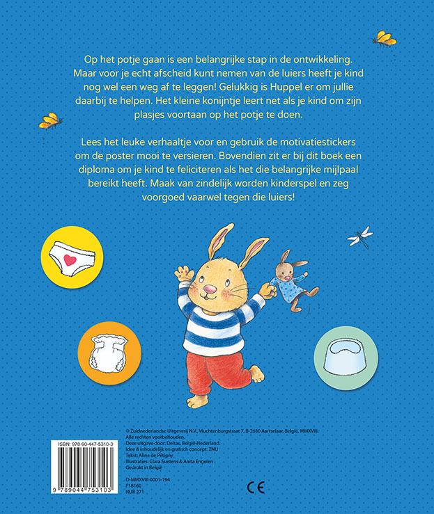 Hoera, ik ga op het potje! / Kleine Huppel achterkant