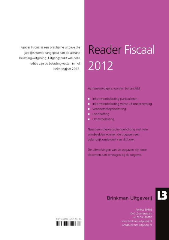 Reader fiscaal 2012 achterkant