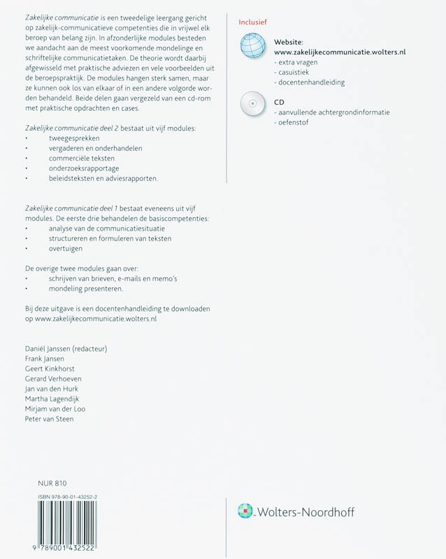 Zakelijke Communicatie 2 Zakelijke communicatie 2 achterkant