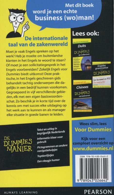Zakelijk engels / Voor Dummies achterkant