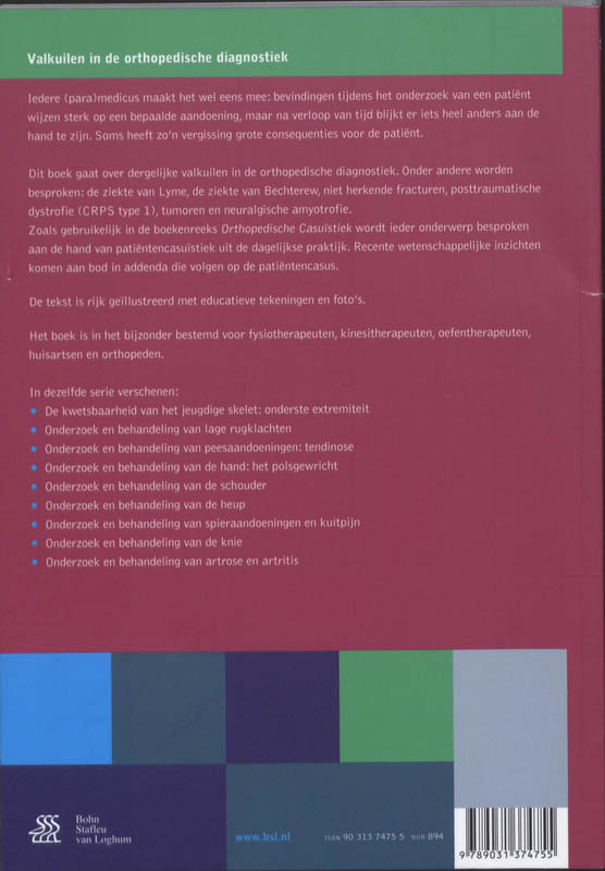 Valkuilen in orthopedische diagnostiek / Orthopedische casuïstiek achterkant