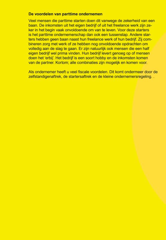 Parttime ZZP 2020 achterkant