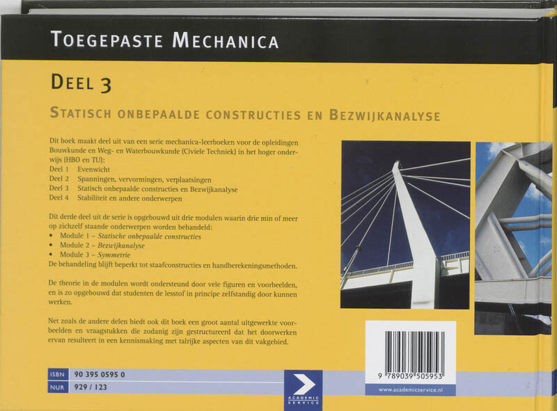 Toegepaste Mechanica, Deel III: Bijzondere Onderwerpen achterkant