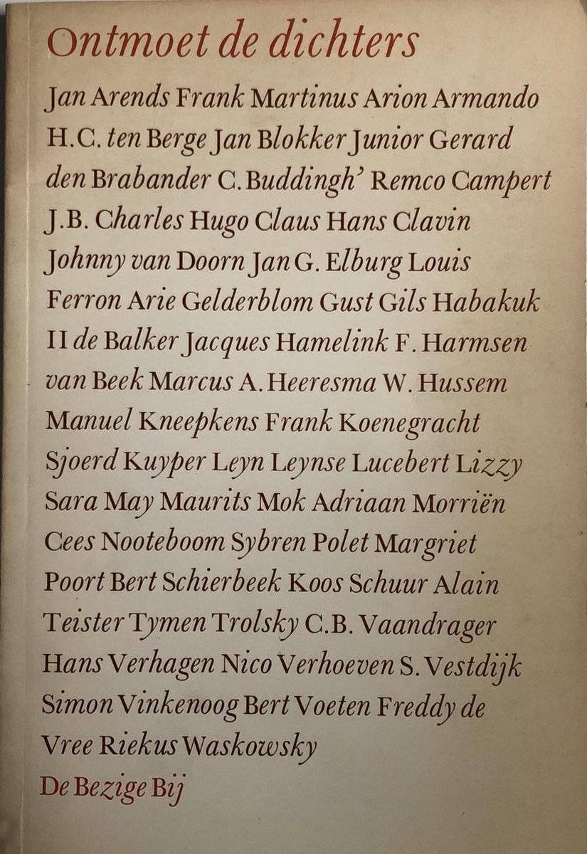Ontmoet de dichters