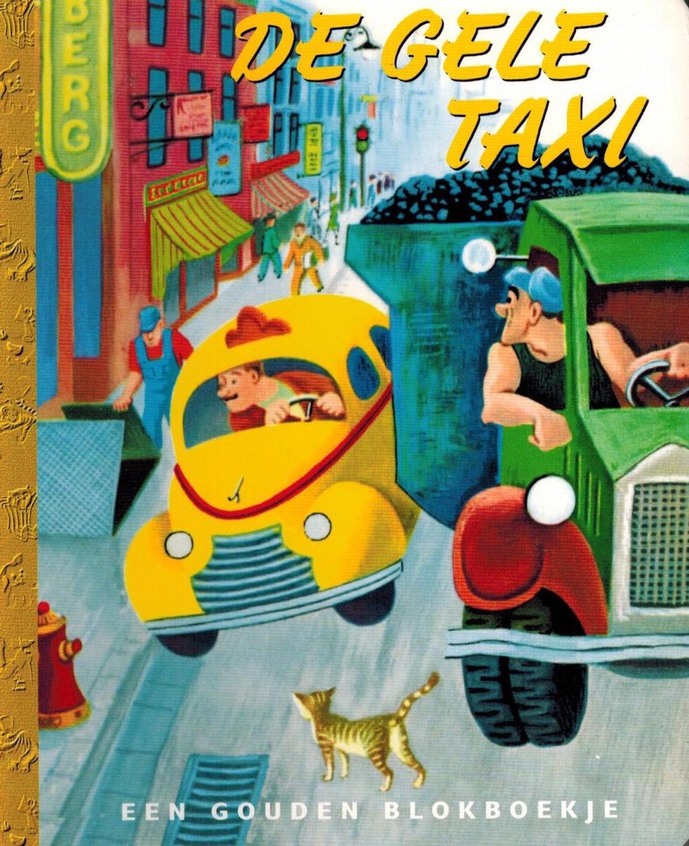 Een Gouden Blokboekje (15 x 12 x 1,2 cm) - De Gele Taxi