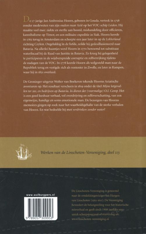 Werken uitgegeven door de Linschoten-Vereeniging 113 - Verdrinken zonder water achterkant