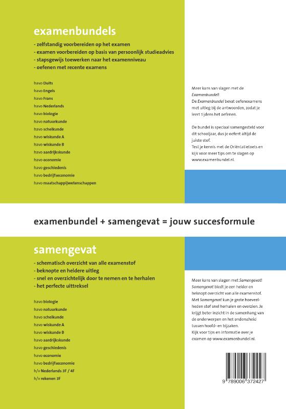 Samengevat havo Bedrijfseconomie Samengevat havo Bedrijfseconomie achterkant