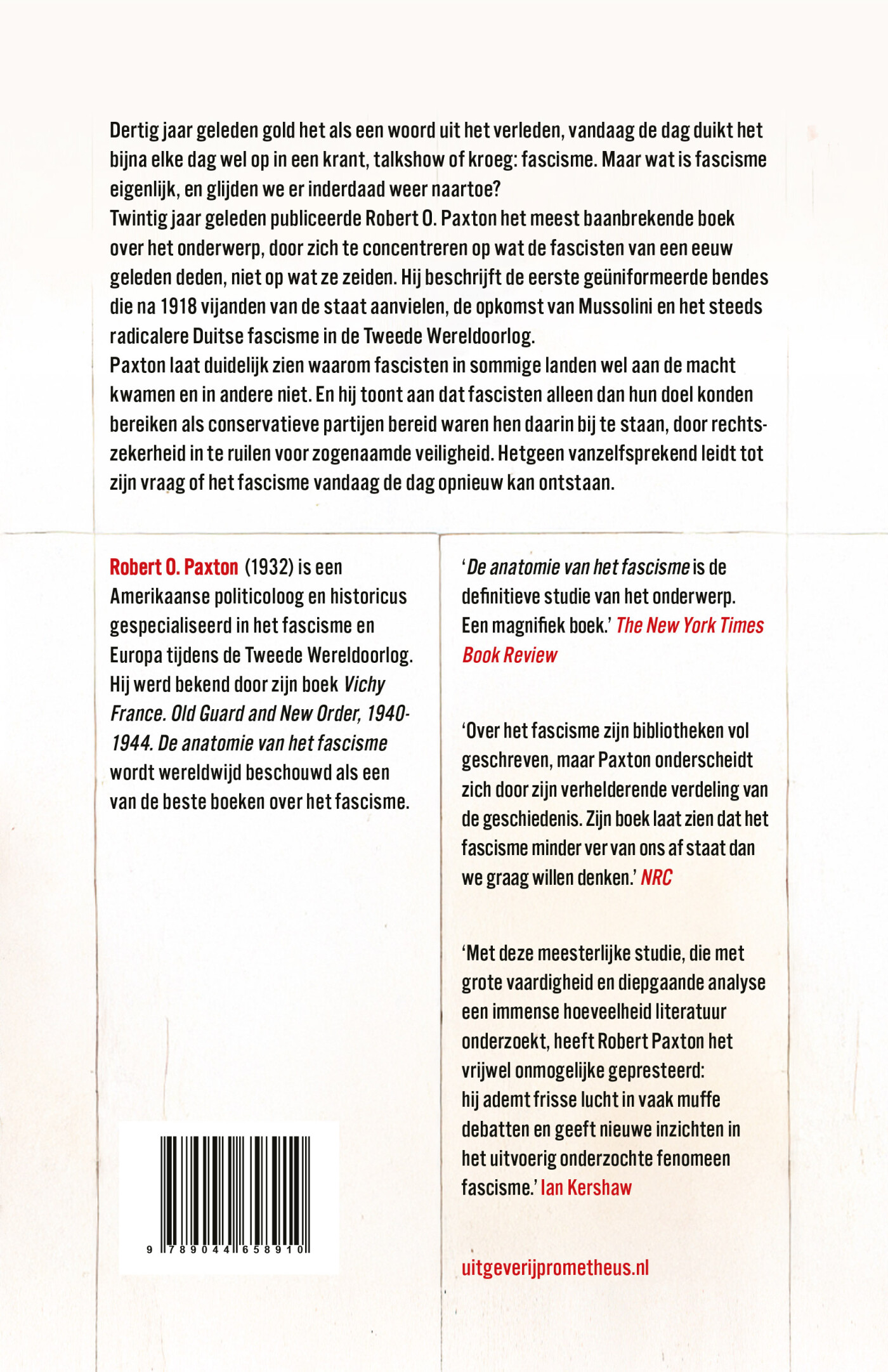 De anatomie van het fascisme achterkant