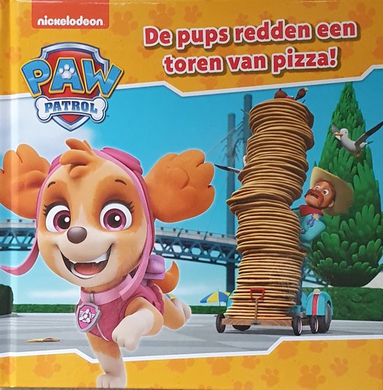 Paw-Patrol-De pups redden een toren van pizza-Voorleesboek