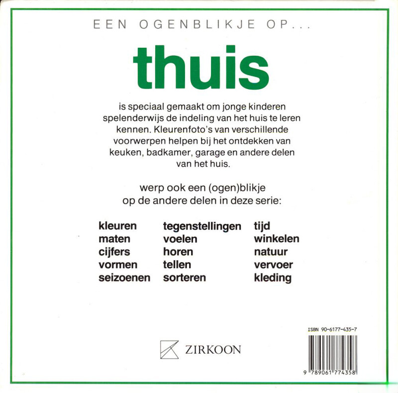 Thuis / Een ogenblikje op ... achterkant