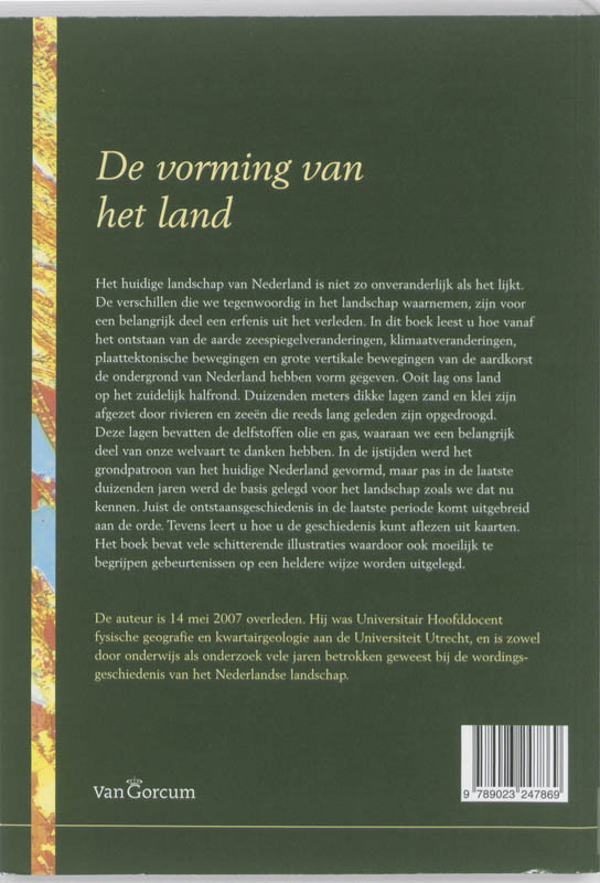 De vorming van het land achterkant