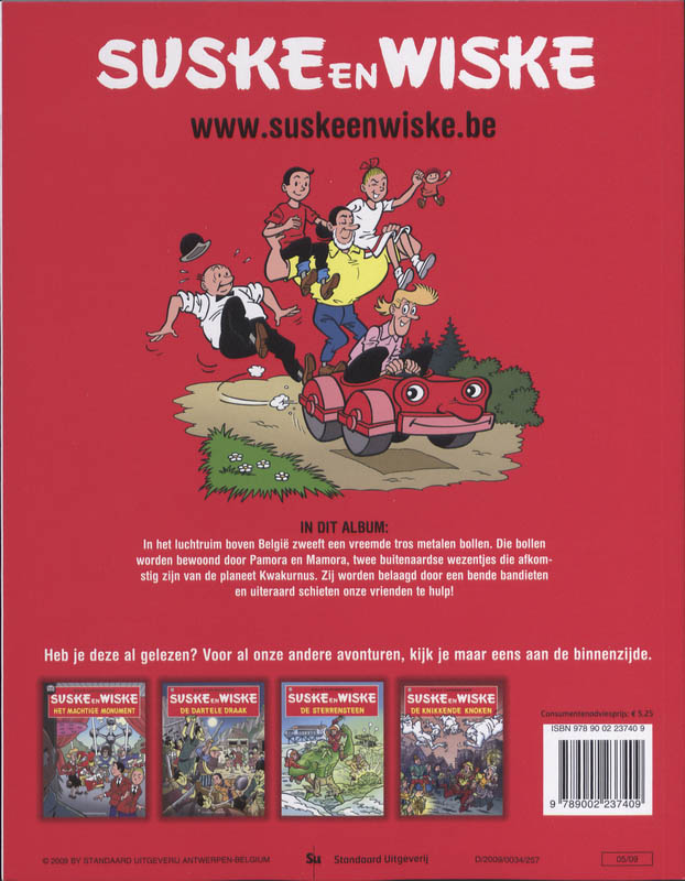 De kwakstralen / Suske en Wiske / 099 achterkant