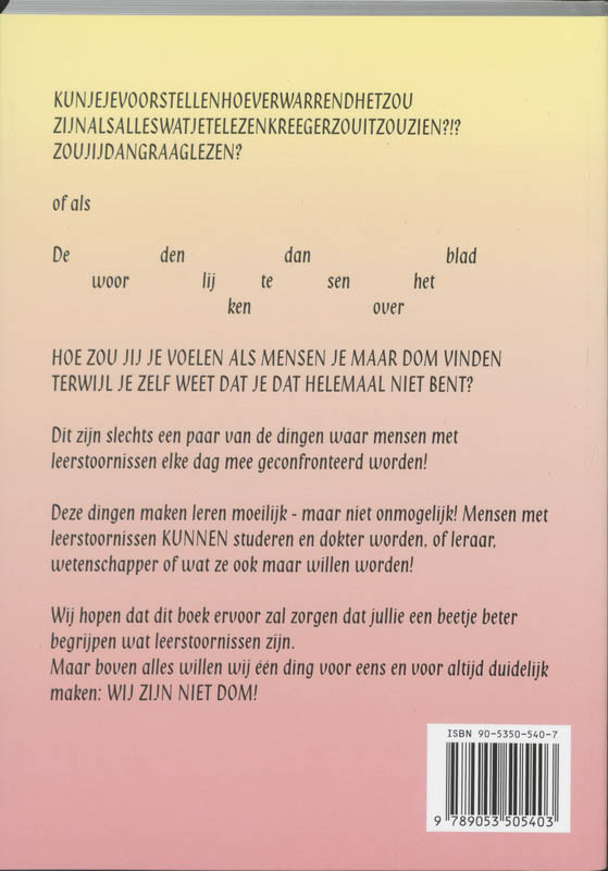 "Wij zijn niet dom!" achterkant