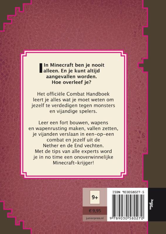 Minecraft - Combat handboek achterkant