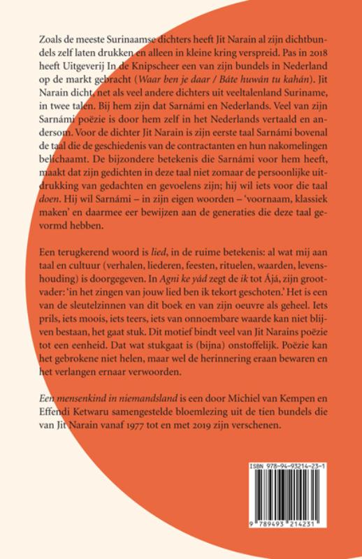 Een mensenkind in niemandsland achterkant