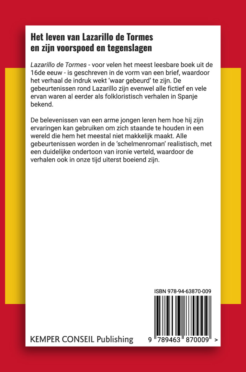 Lazarillo de Tormes / Tweetalig achterkant