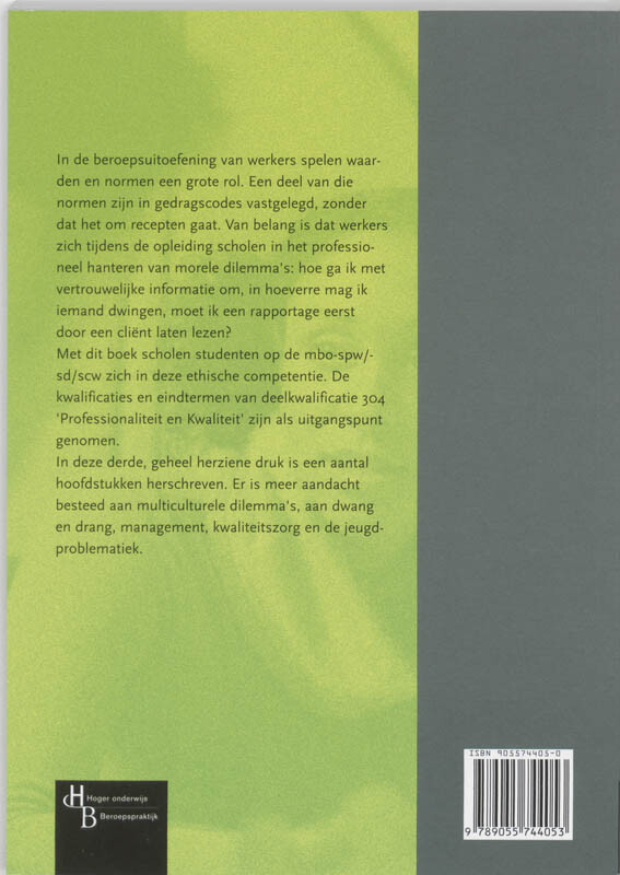 Ethisch leren denken achterkant