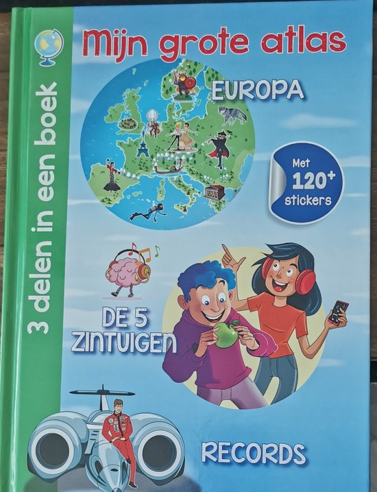 Mijn Grote Atlas Europa - 5 Zintuigen Records - 120+ Stickers