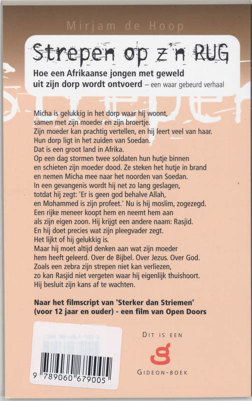 Strepen op z'n rug Strepen op z'n rug achterkant