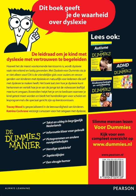 Voor Dummies - Dyslexie voor dummies achterkant