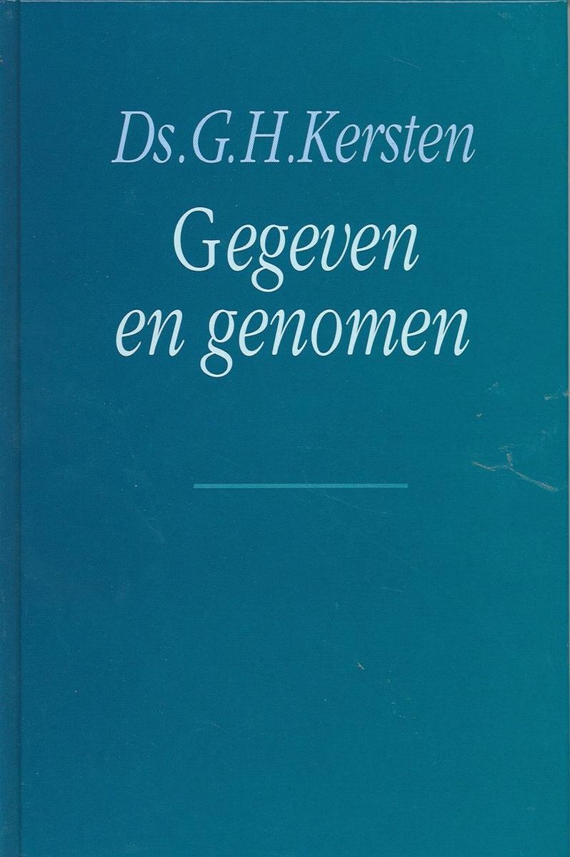 G.H. Kersten Gegeven En Genomen thumbnail
