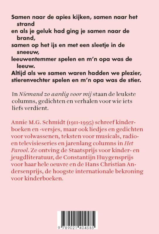 Niemand zo aardig voor mij achterkant