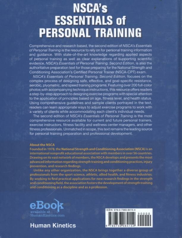 NSCA's Essentials of Personal Training achterkant