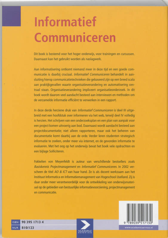 Informatief communiceren achterkant