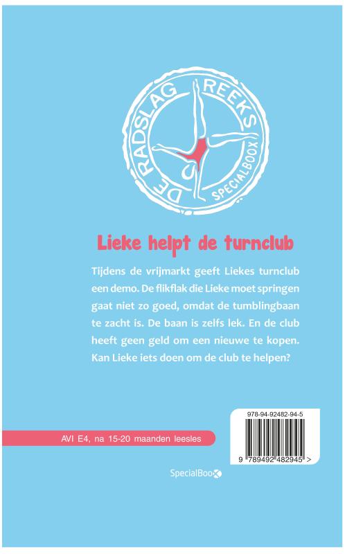 Lieke helpt de turnclub / De Radslag reeks / 5 achterkant