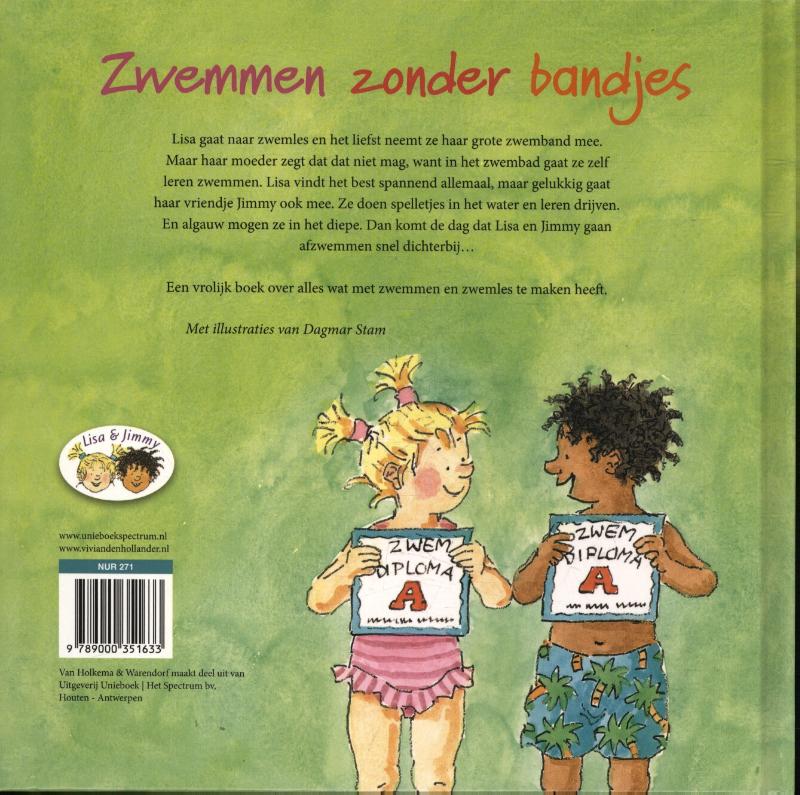 Zwemmen zonder bandjes / Lisa en Jimmy achterkant