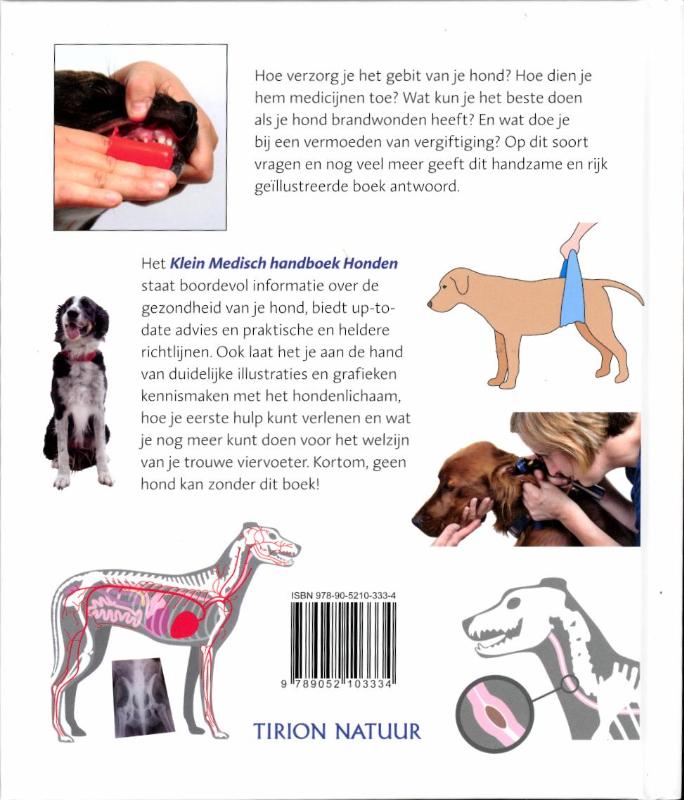 Klein medisch handboek honden achterkant