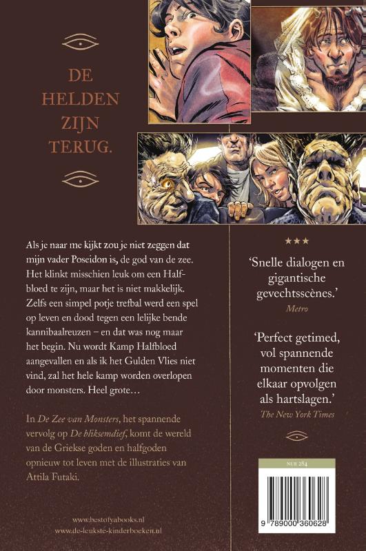 De zee van monsters / Percy Jackson en de Olympiërs / 2 achterkant