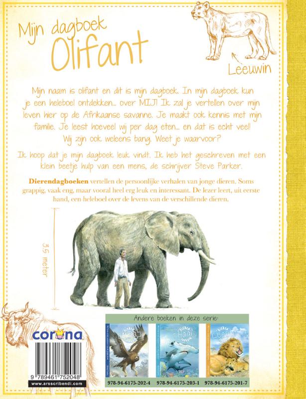 Dierendagboek  -   Olifant achterkant