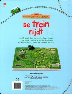 De trein rijdt achterkant