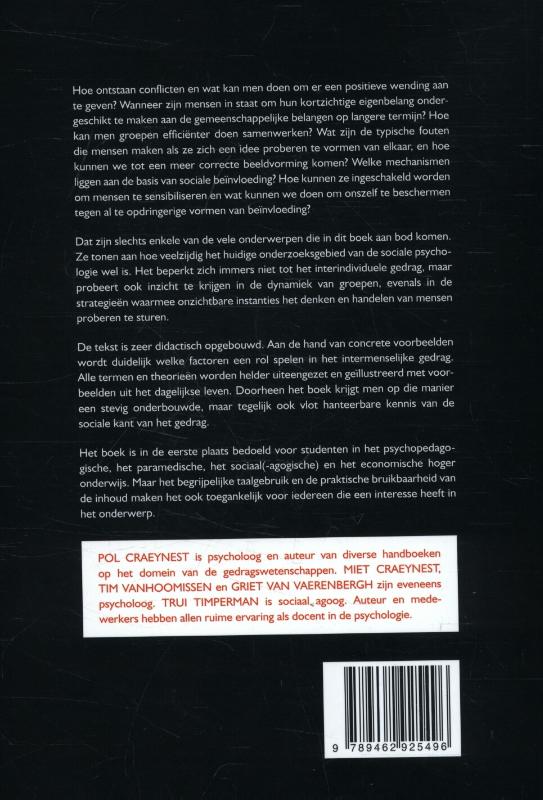 Sociale psychologie achterkant