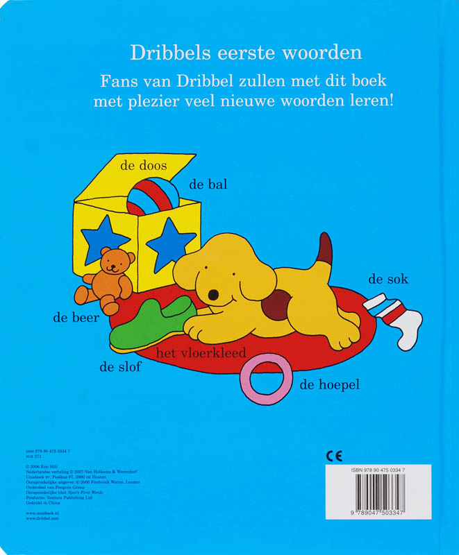 Dribbels eerste woorden / Dribbel kartonboeken achterkant