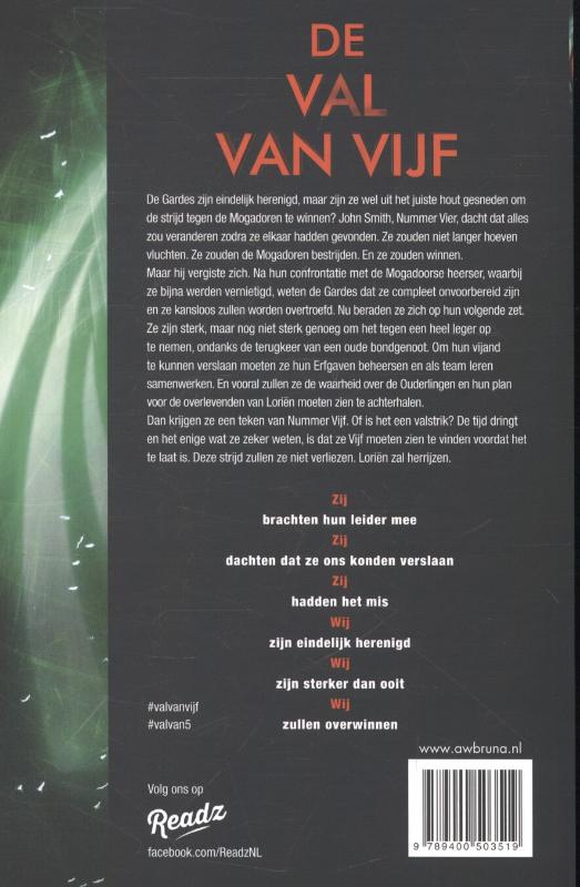 De val van Vijf / De Loriënkronieken / 4 achterkant