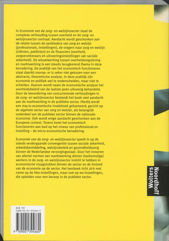 Economie van de zorg- en welzijnssector achterkant