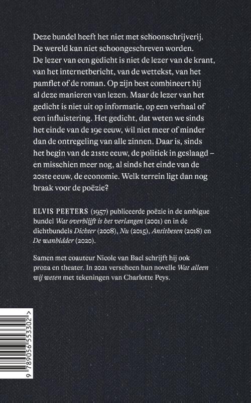 Ontwrichte gedichten achterkant