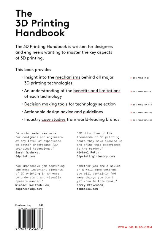 The 3D Printing Handbook: Technologies, design and applications achterkant