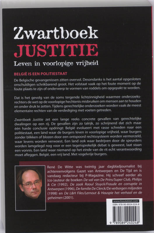 Zwartboek Justitie achterkant