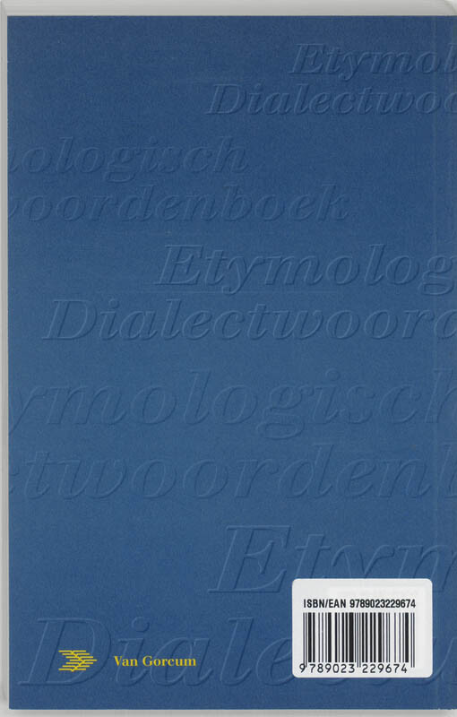 Etymologisch dialectwoordenboek achterkant