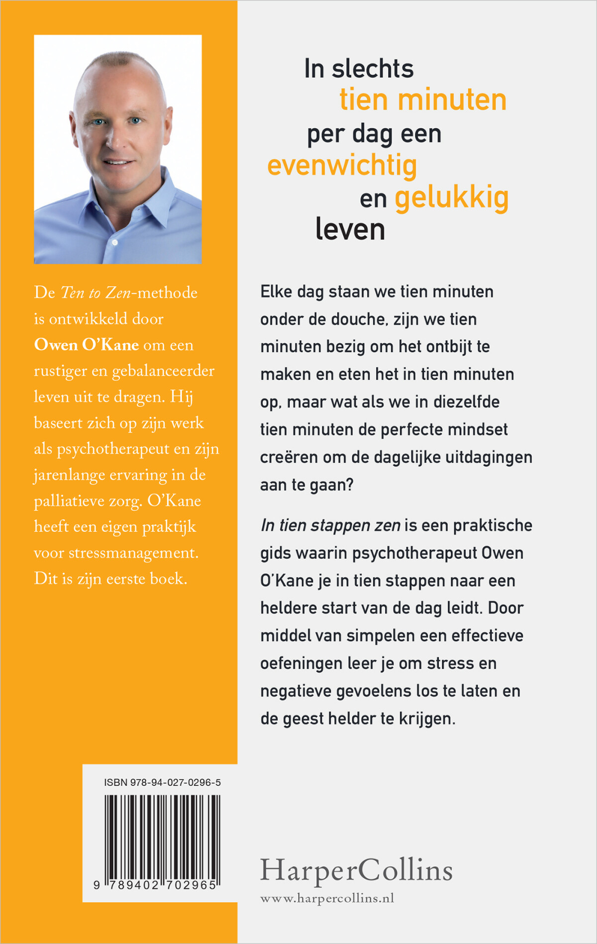 In tien stappen zen achterkant