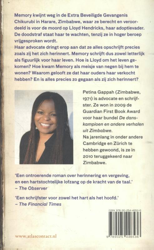 Het boek van Memory achterkant