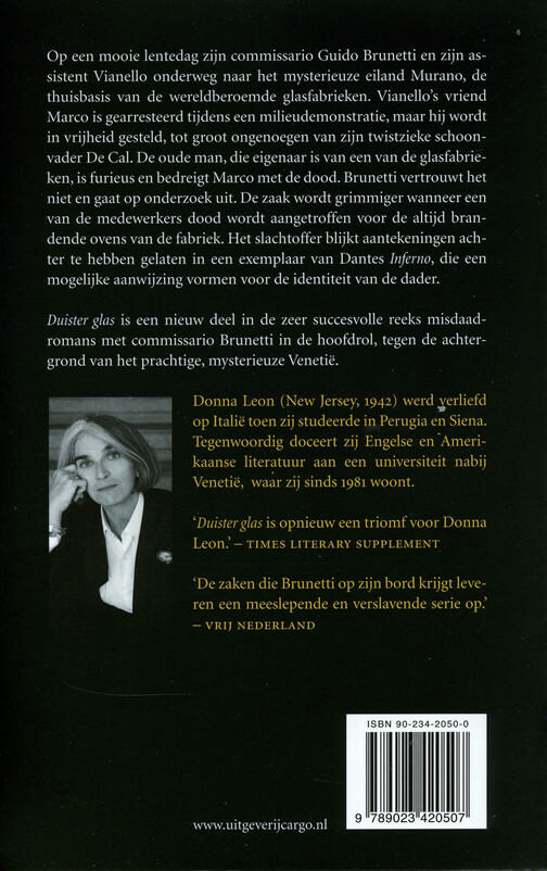 Duister glas / Guido Brunetti / 15 achterkant