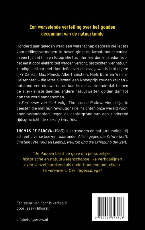 Een eeuw van licht achterkant