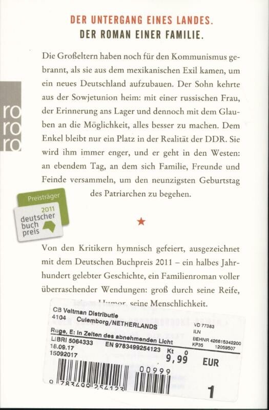 In Zeiten des abnehmenden Lichts / Rororo / 25412 achterkant
